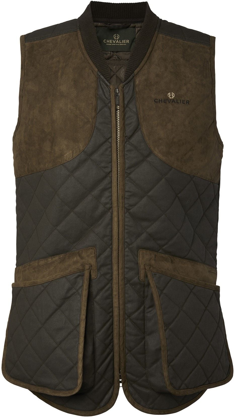 Vintage Shooting Vest Men Brown