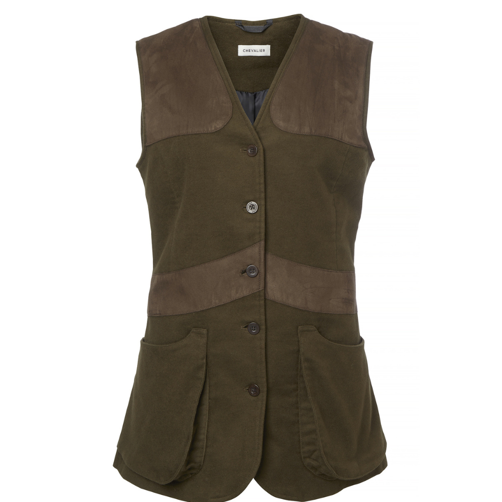 W's Elemore Moleskin Shooting Vest Forest Green