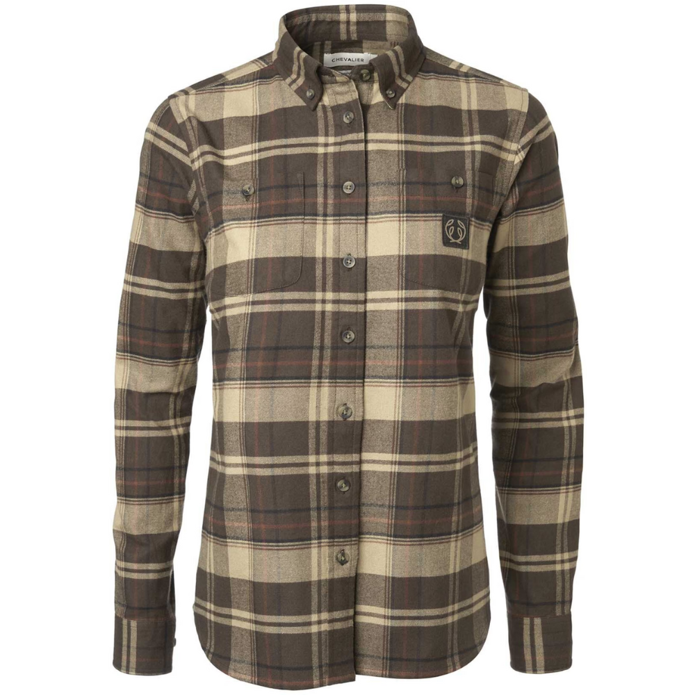 W's Heron Flannel Shirt Soil Brown Checked