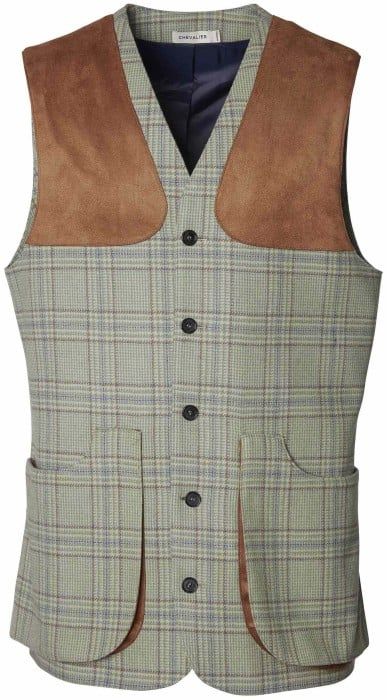 Wiston Tweed Shooting Vest Men Willlow Checked