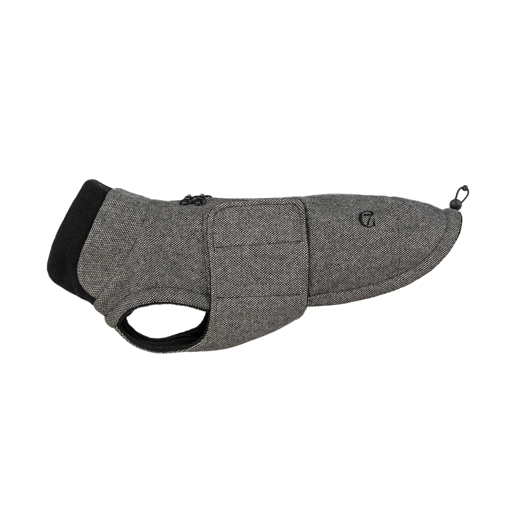 Brooklyn Winter Coat Tweed Dachshund size 3-5 Black