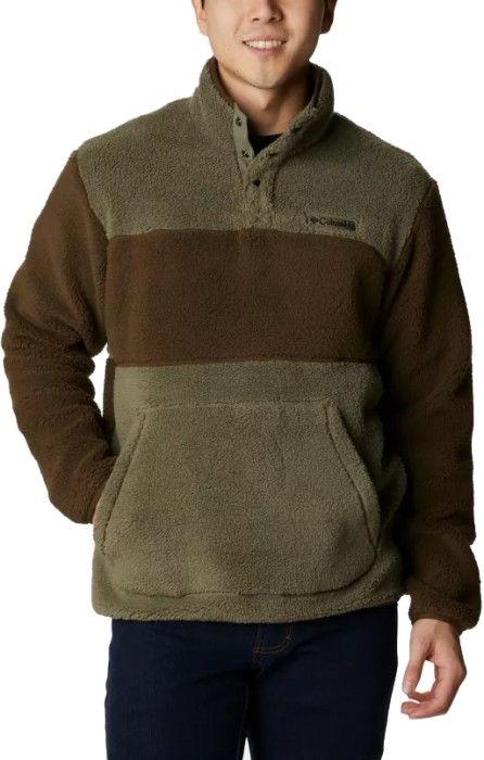 M's Rugged Ridge Sherpa Half Snap Stone Green