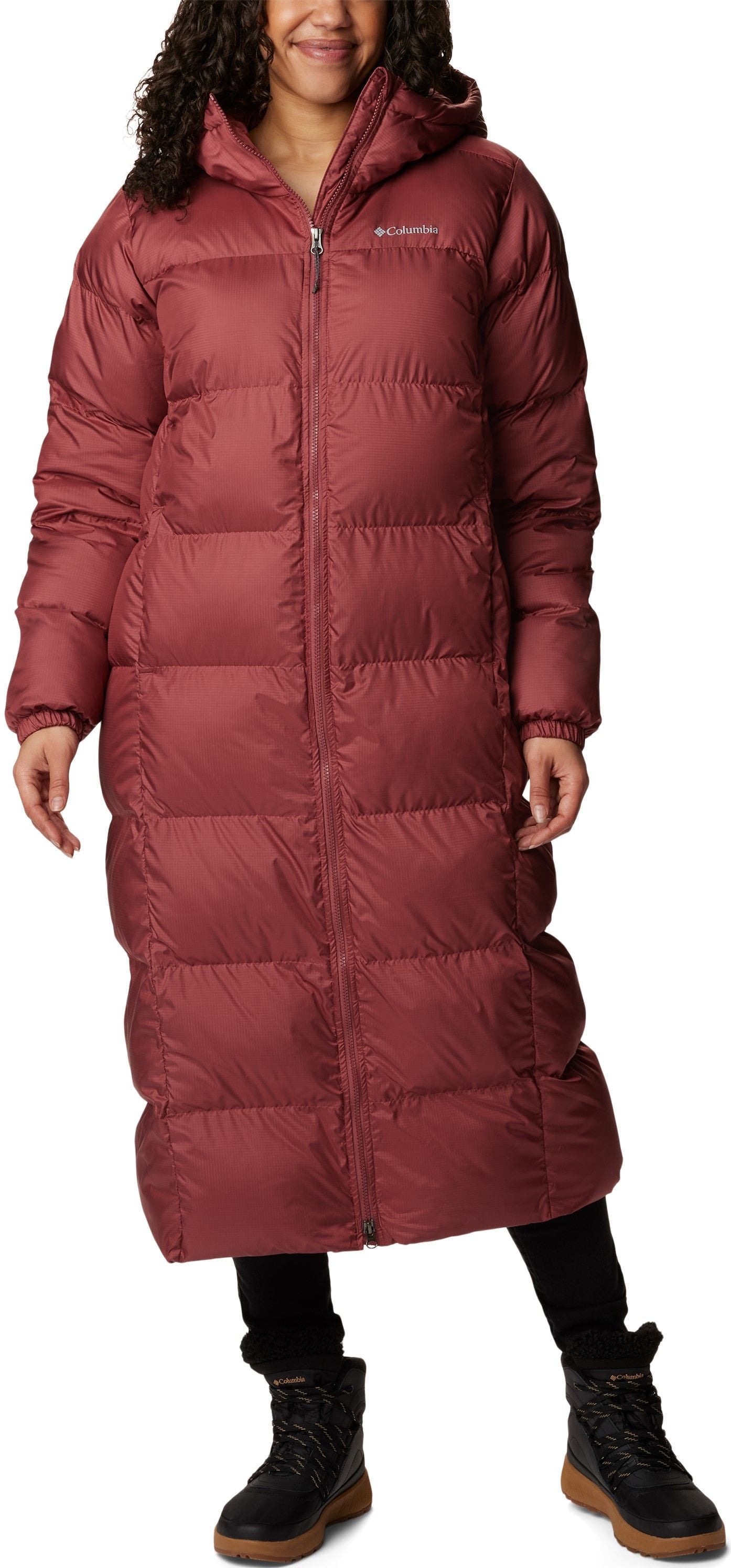 W's Puffect Long Jacket Beetroot