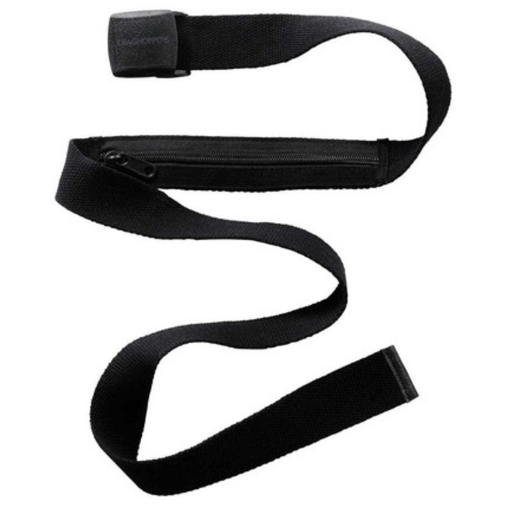 Adjustable Webbing Money Belt Black