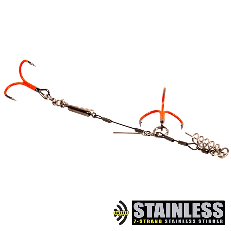 CWC Rattle UV Orange Stinger SS 100lb Original Tandem