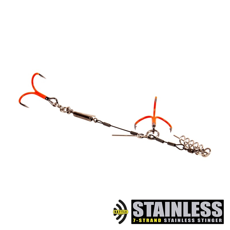 CWC Rattle UV Orange Stinger SS 60lb Junior Tandem 1