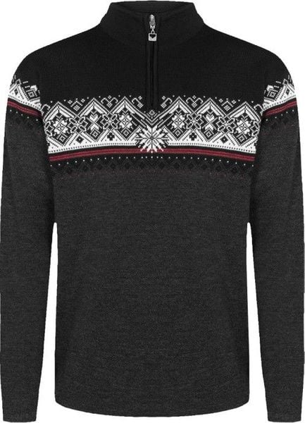 M's Moritz Sweater Dark Charcoal Raspberry Black