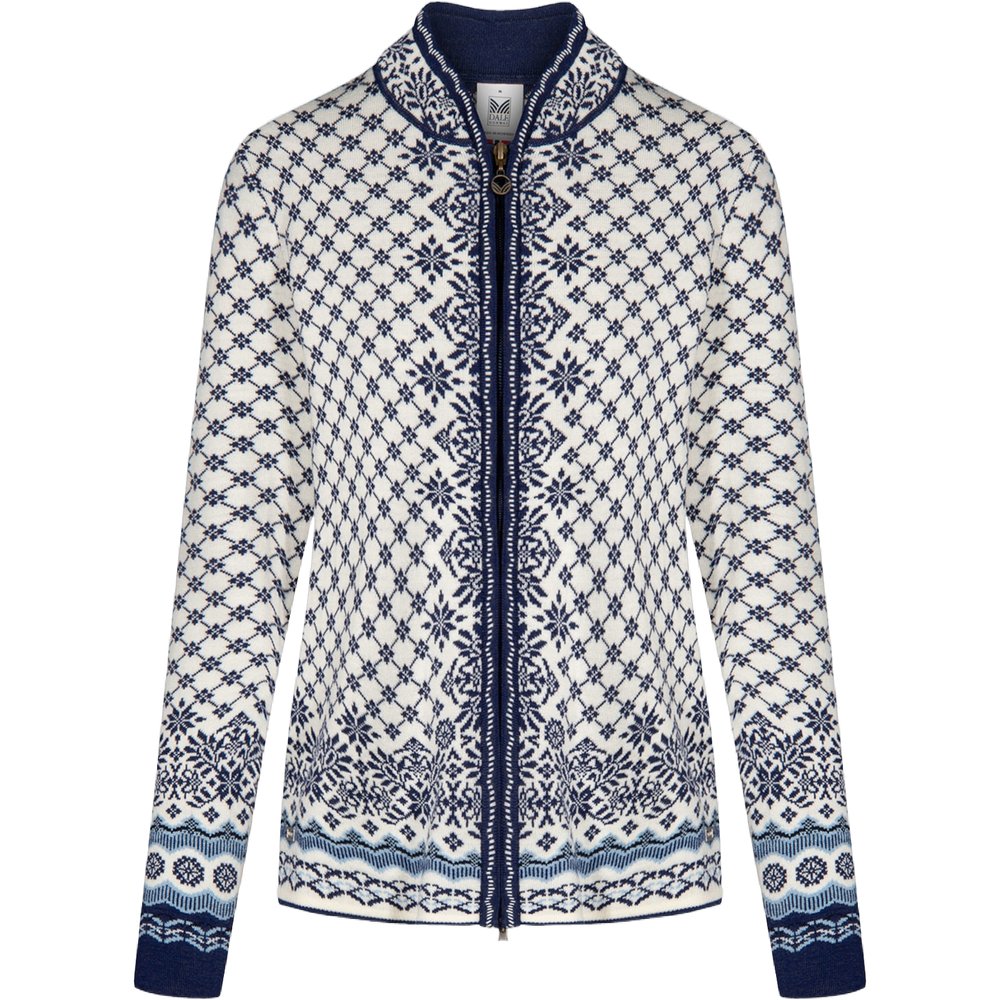 Solfrid Fem Jacket Offwhite Electricstorm Navy