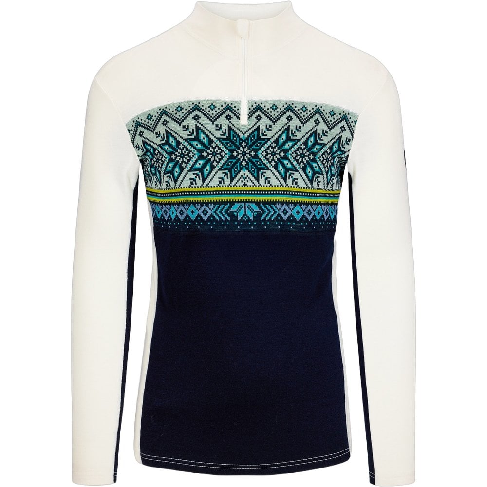 Vail Masculine Baselayer Half Zip Navy Offwhite