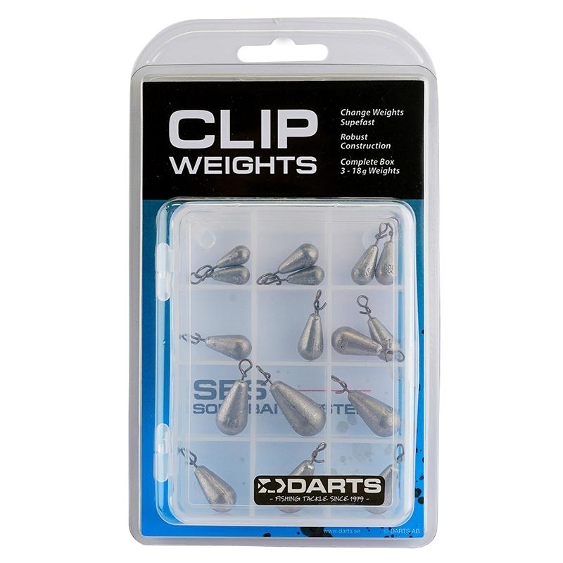 Darts SBS Clip Weights Complete Box 15-pakning
