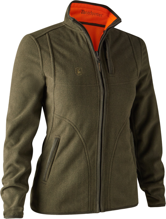Lady Pam Bonded Fleece Jacket Reversible Orange