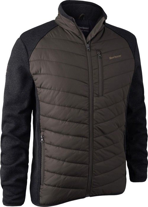 Moor Padded Jacket w/ Knit Brown Leaf