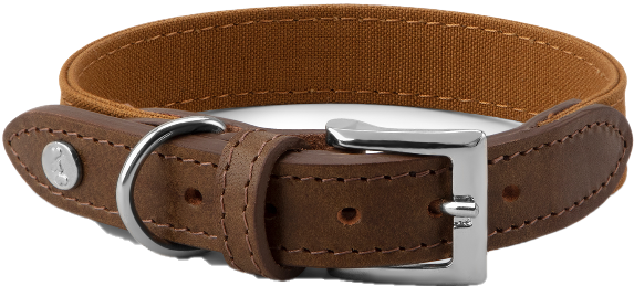 Signature Hundehalsbånd Brown/Mustard XS-S