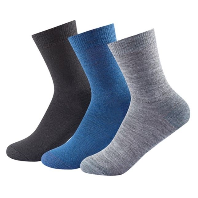 Daily Medium Sock 3Pk Indigo Mix