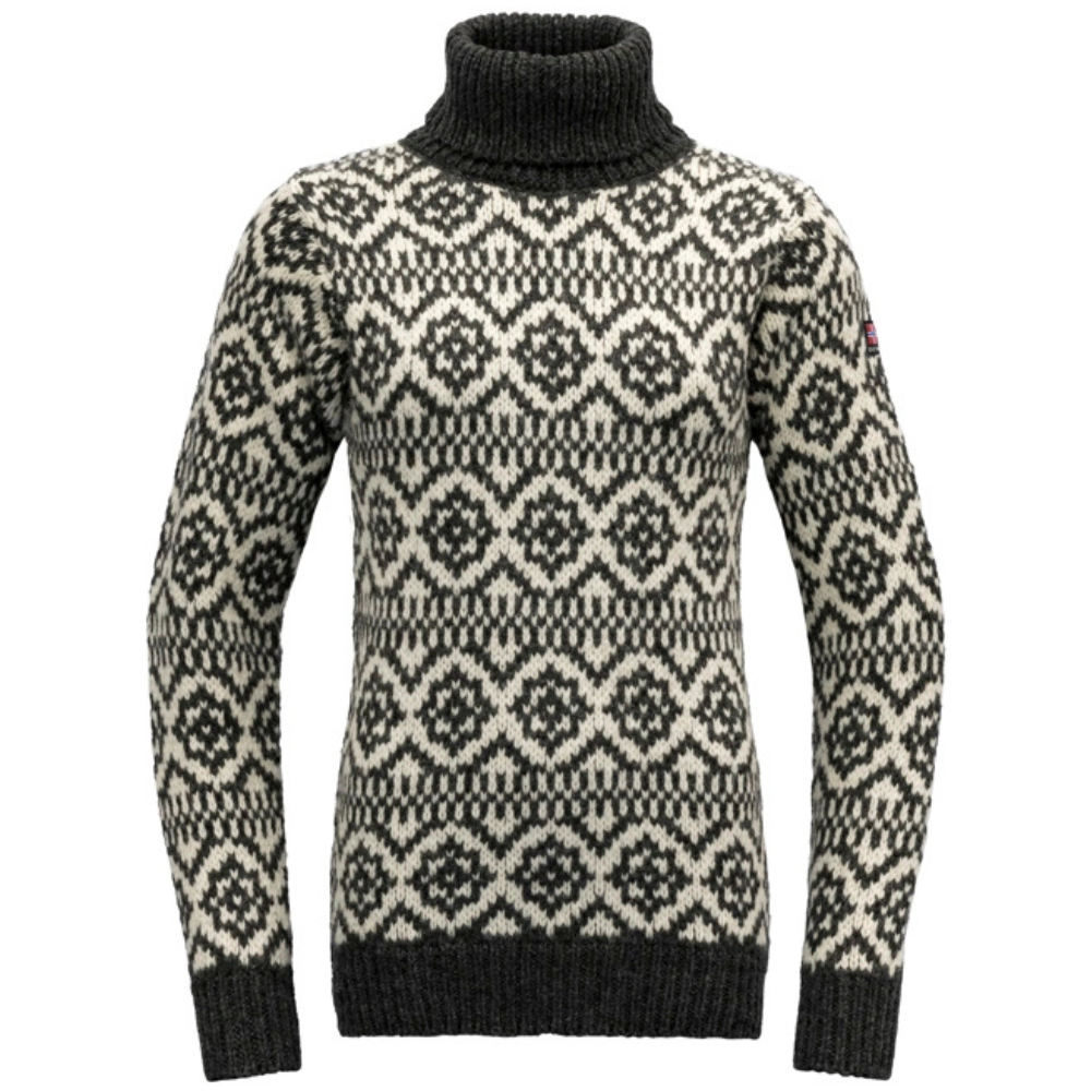 Hoddevik Wool High Neck Anthracite/Offwhite
