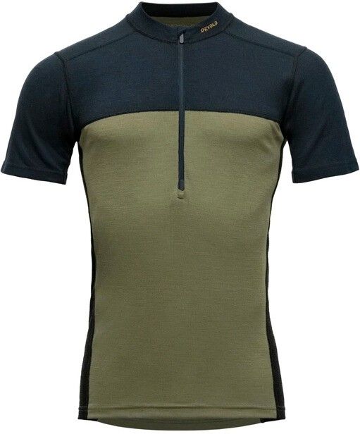 Lauparen Merino 190 Zip Tee Man Ink/Lichen/Black