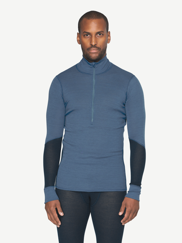 Wool Mesh 190 Zip Neck