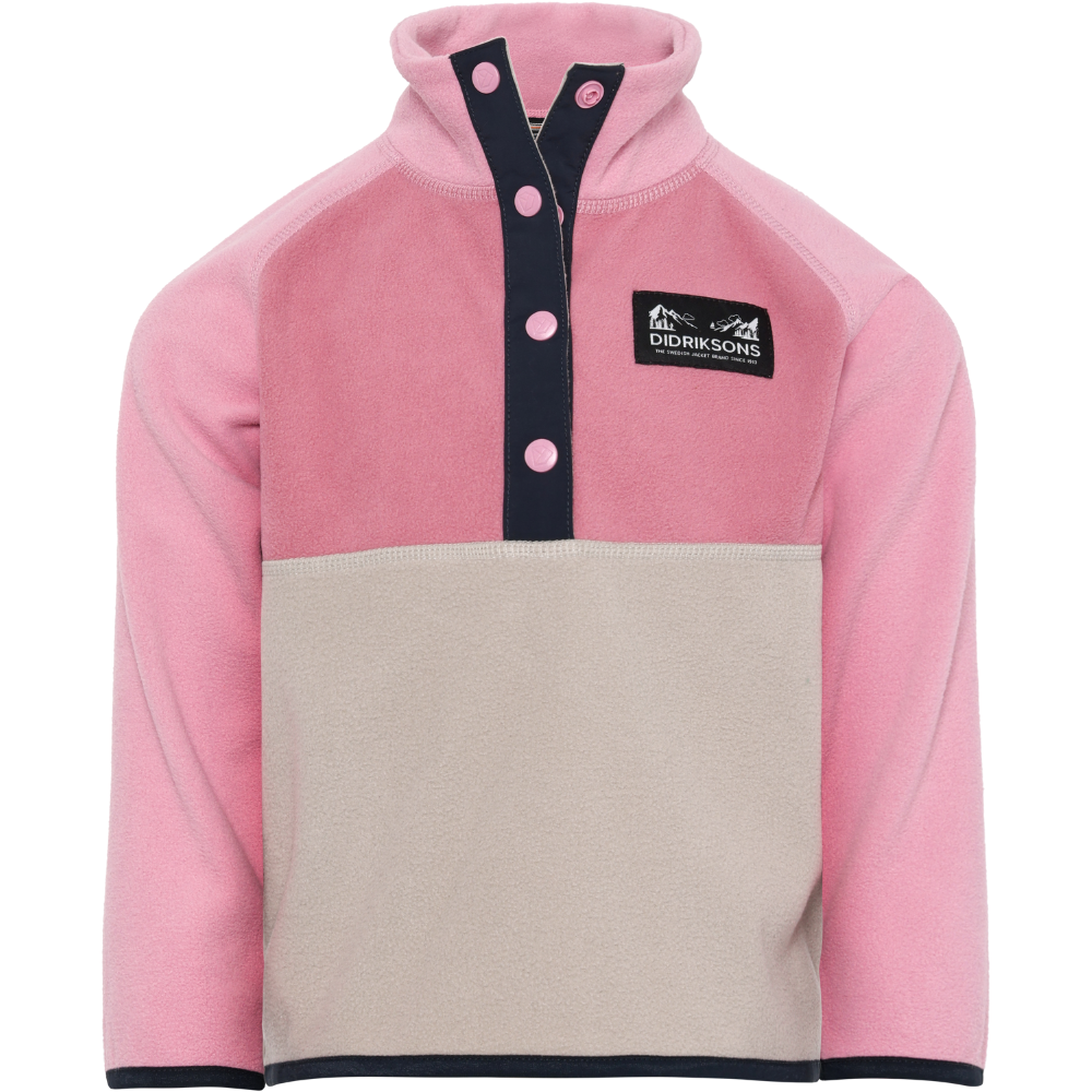 Monte Kids Half Button 5 Heather Pink
