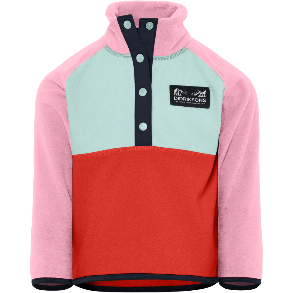 Monte Kids Half Button 5 Light Heather Pink