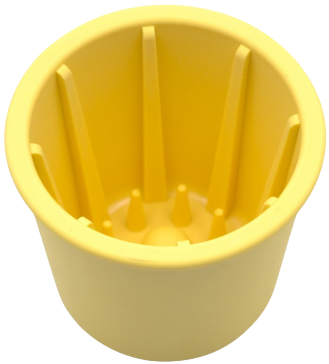Fibeek Slowfeeder-kopp Gul