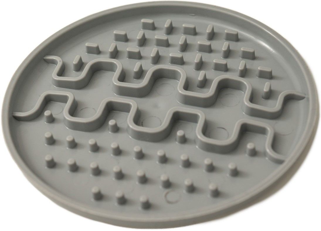 Lollipopp Slikkematte Mini 13cm Lysegrå