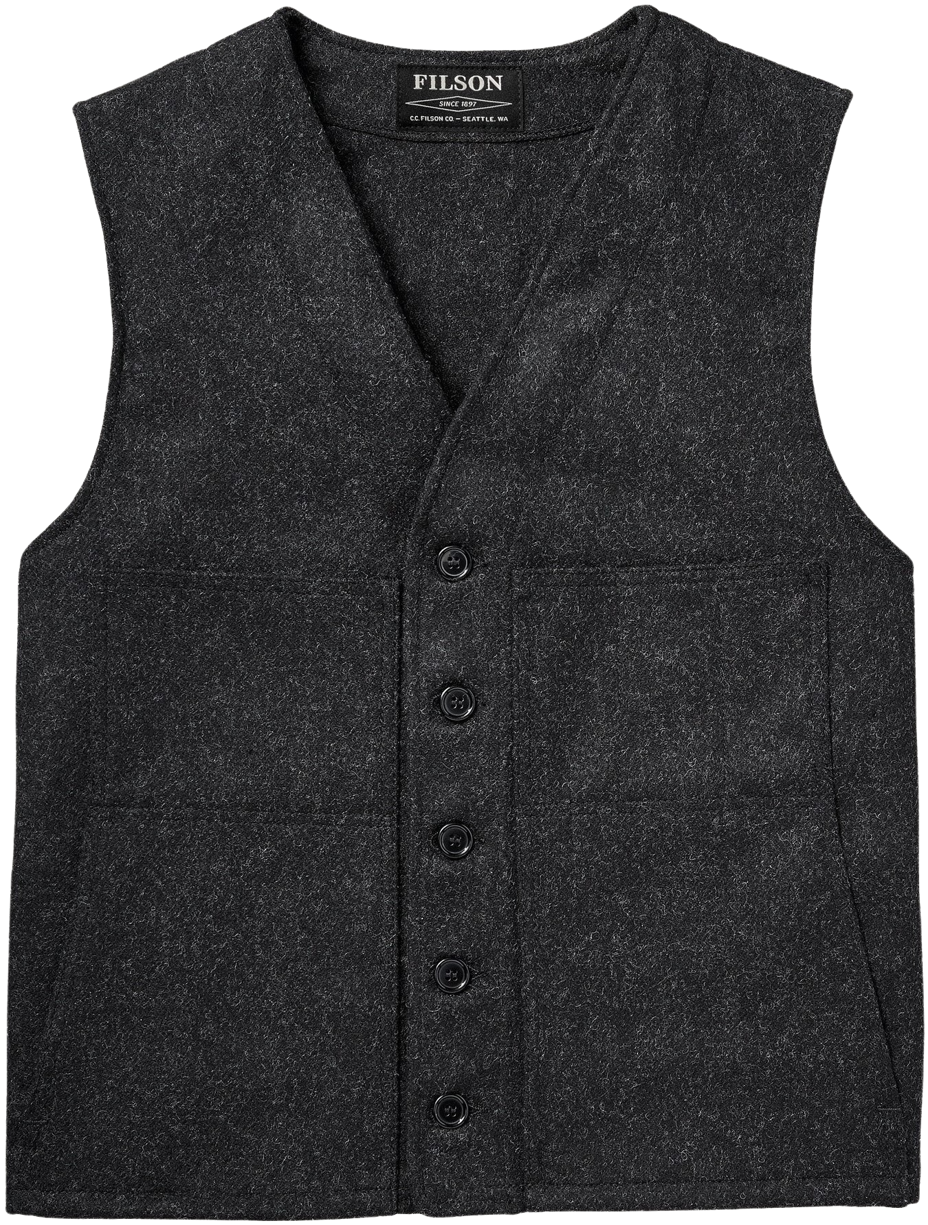 M's Mackinaw Wool Vest Charcoal