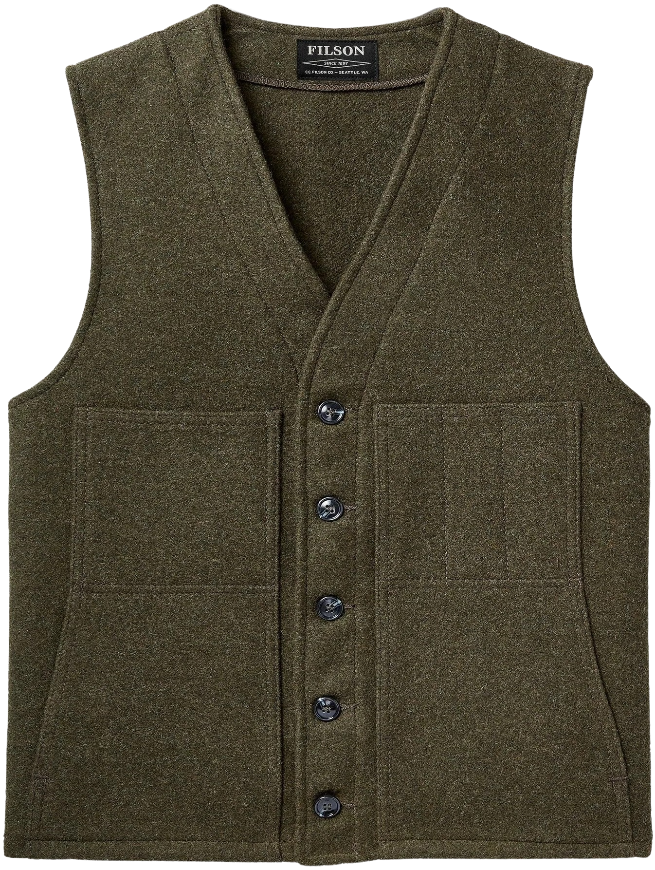 M's Mackinaw Wool Vest Forest Green