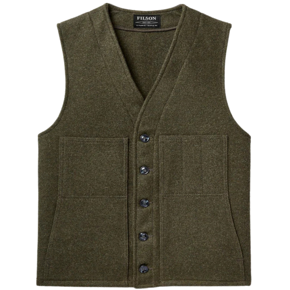 Mackinaw Wool Vest Forest Green