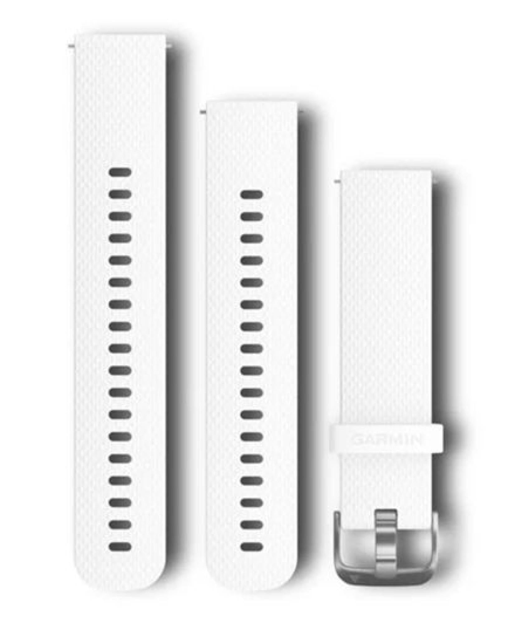 Quick Release 20 Silikon Silver Hvit
