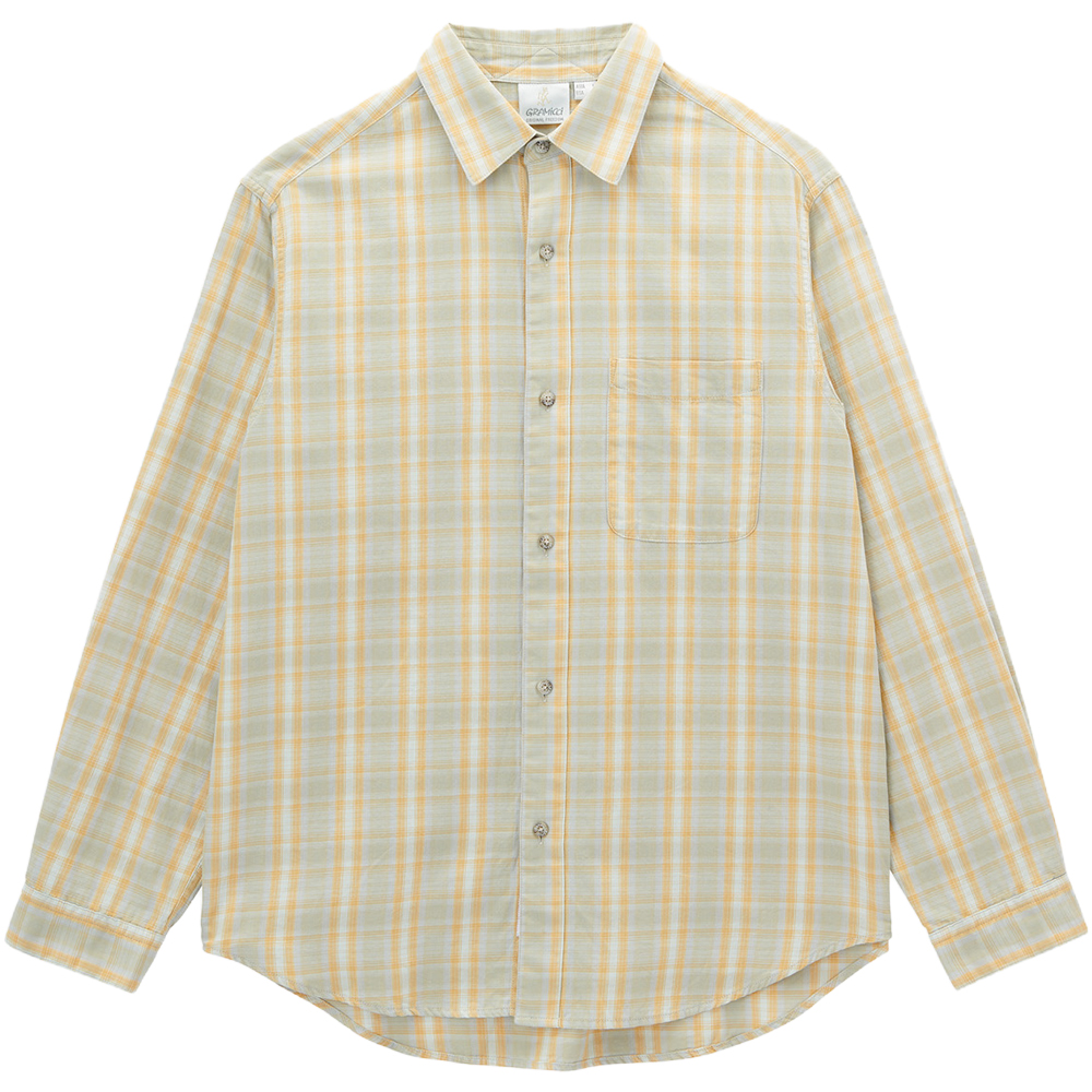 Checkered Ombre Shirt Mustard