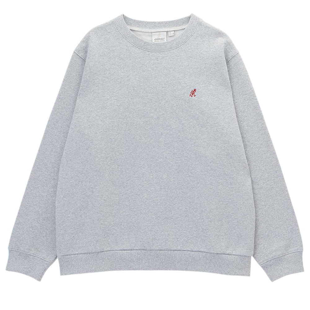 One Point Crew Sweatshirt Heather Grey