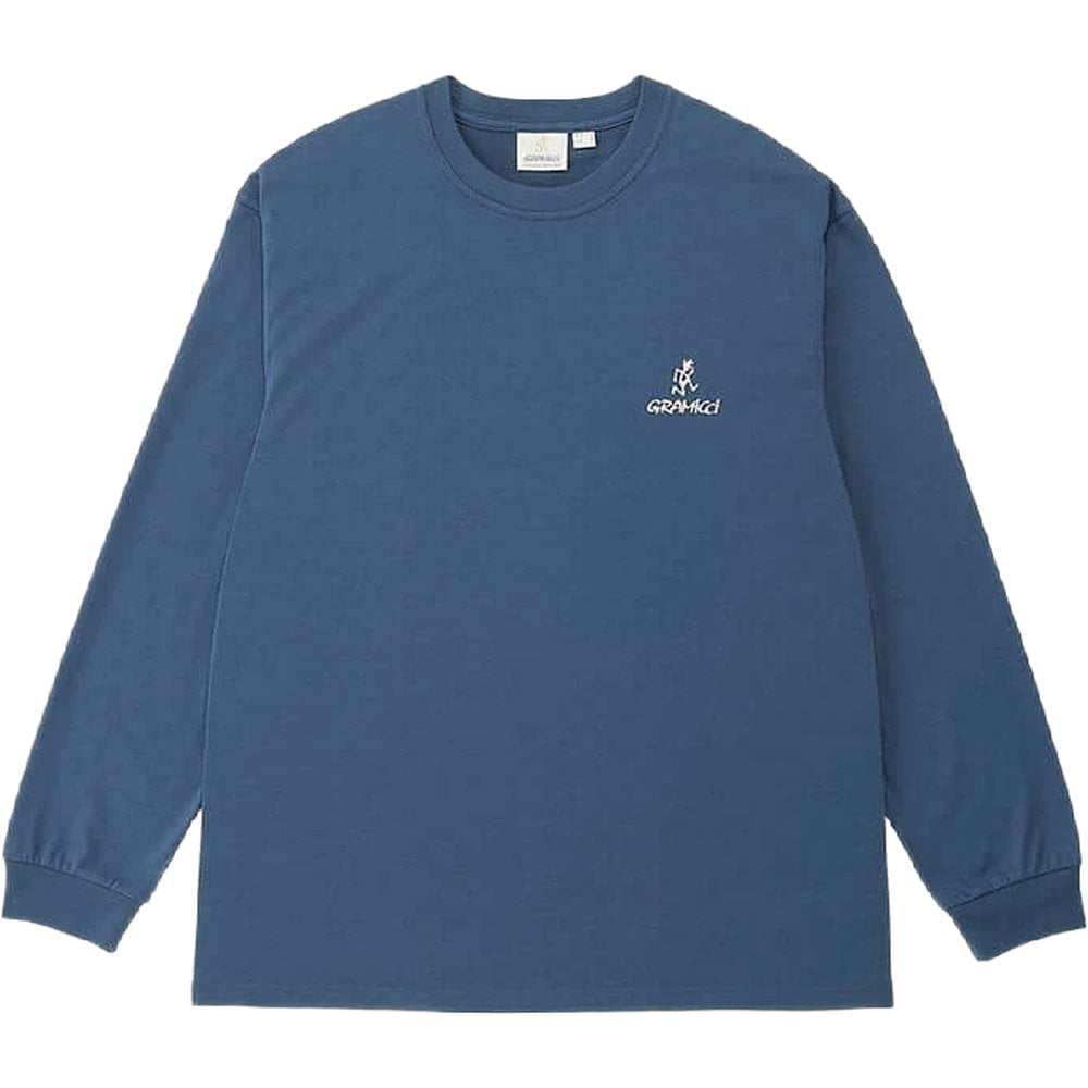 One Point Logo L/S Tee Dusky Blue
