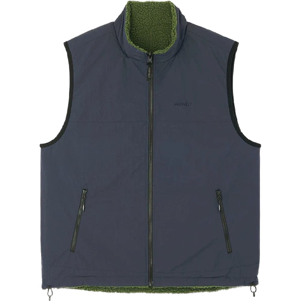 Reversible Sherpa Vest Olive/Navy
