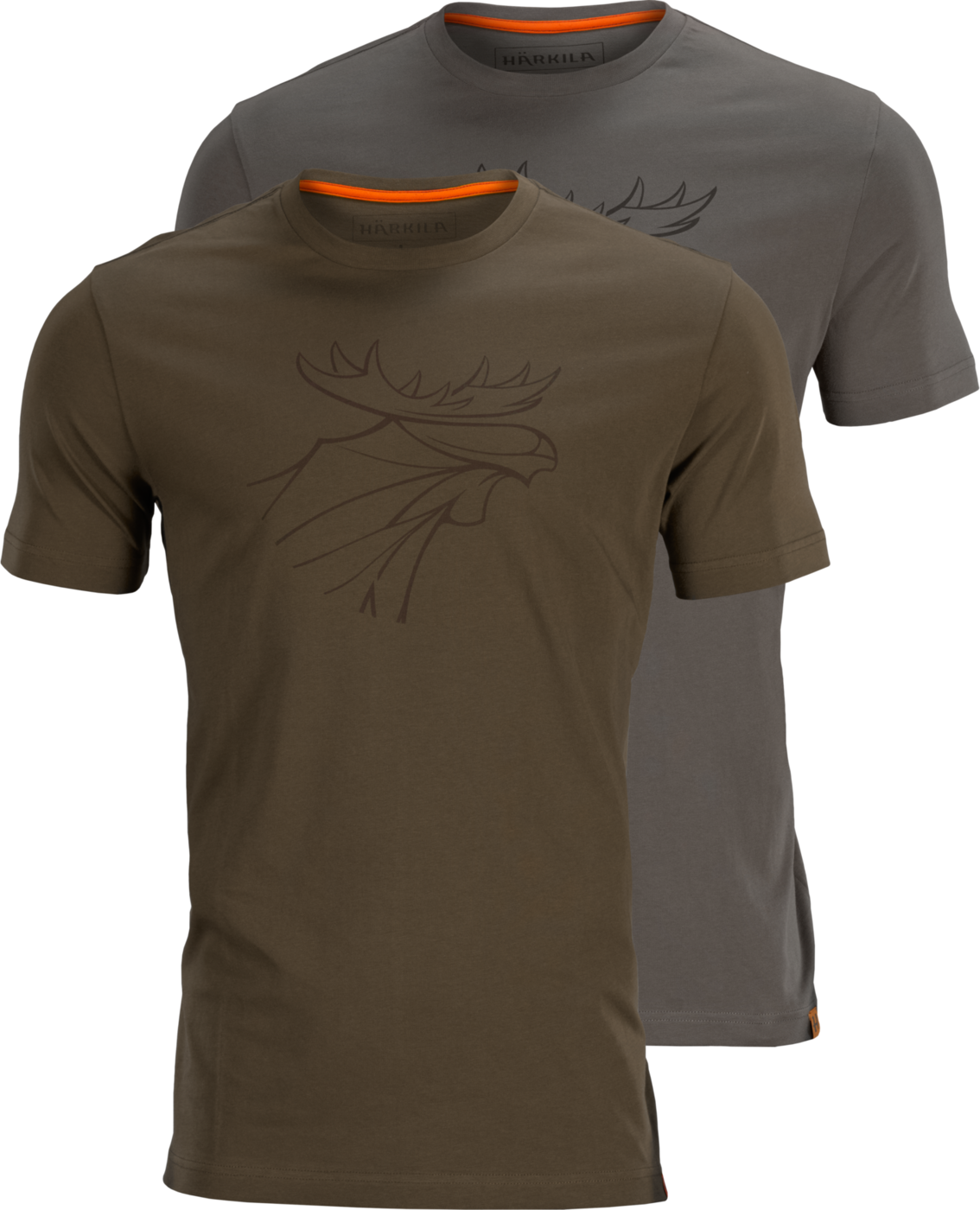 Graphic T-shirt 2-pack Brown Granite/Phantom