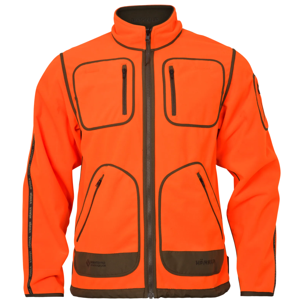 Kamko Blaze Rev. fleecejakke Orange Blaze/Willow Green