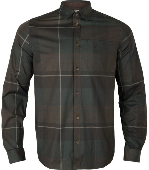 M's Akse Long-Sleeved Shirt Check Shadow Brown