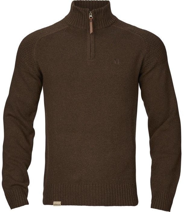 M's Vincent Merino Half Zip Pullover Demitasse Brown