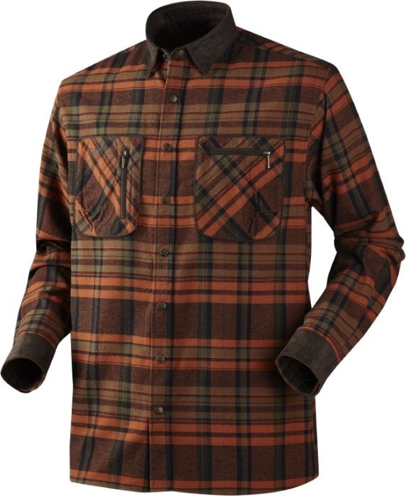 Pajala Skjorte Burnt/Orange Check