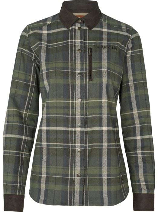W's Pajala Long-Sleeved Shirt Olive Check