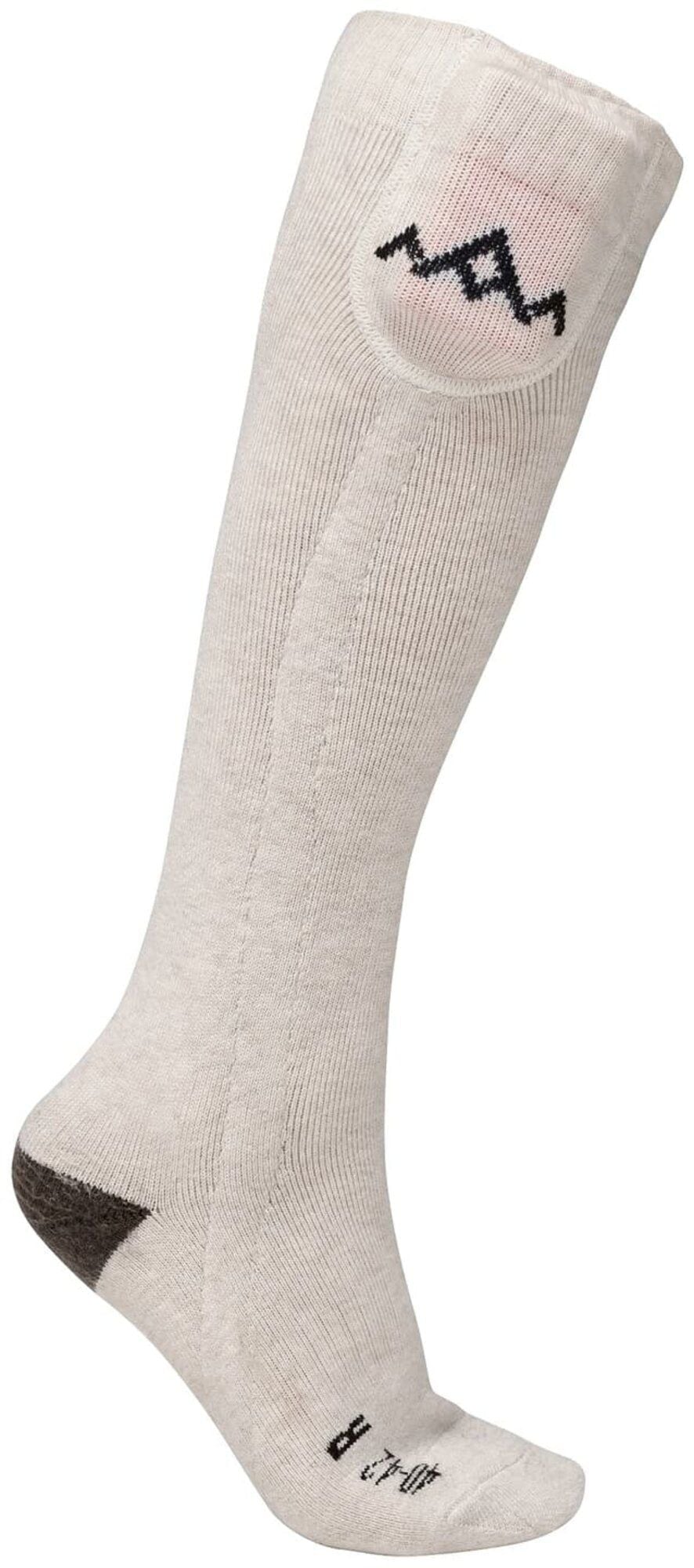 Heated Everyday Socks w.batteries V2 Cream
