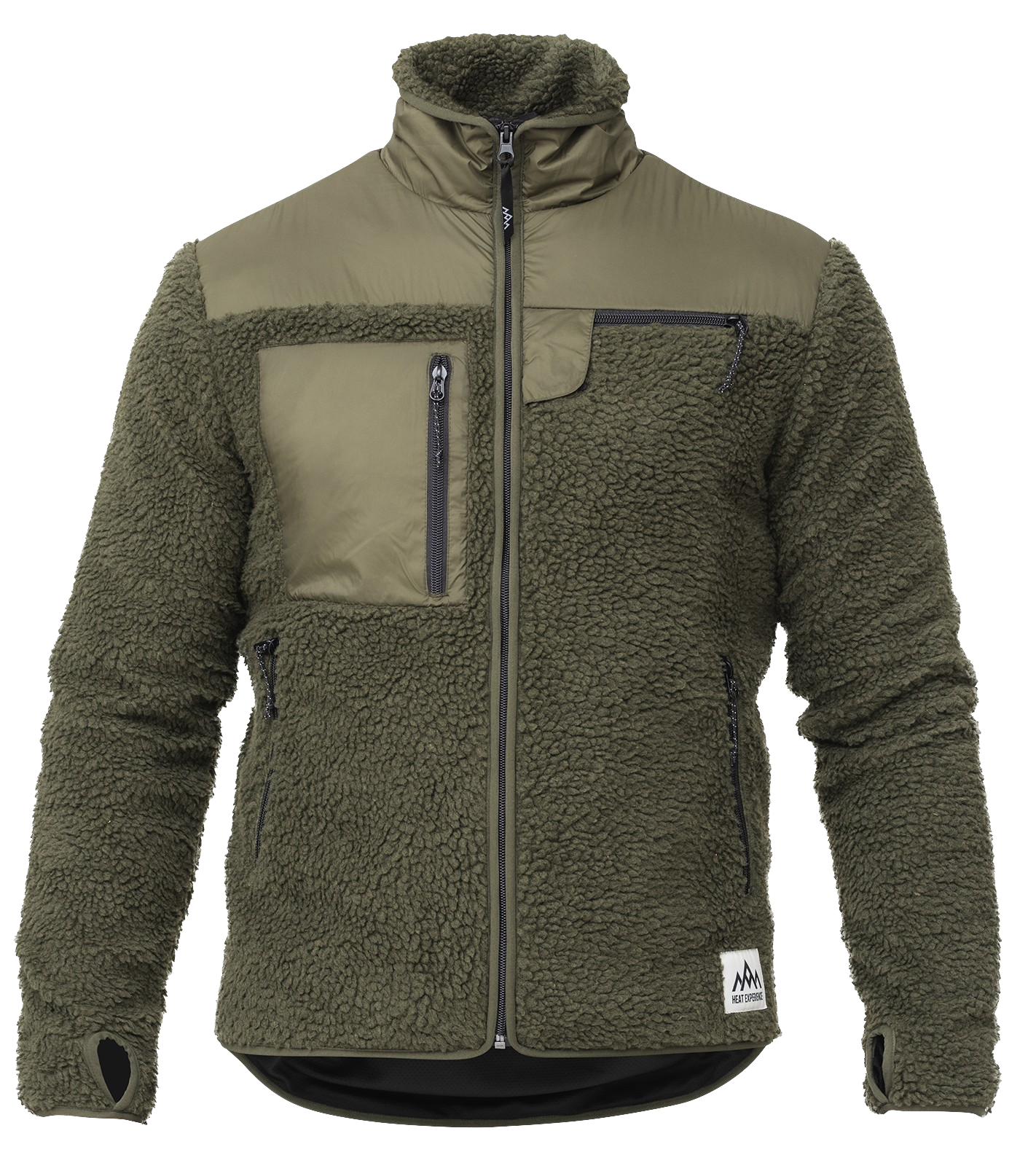 M's Heated Pile Fleece Olive Green