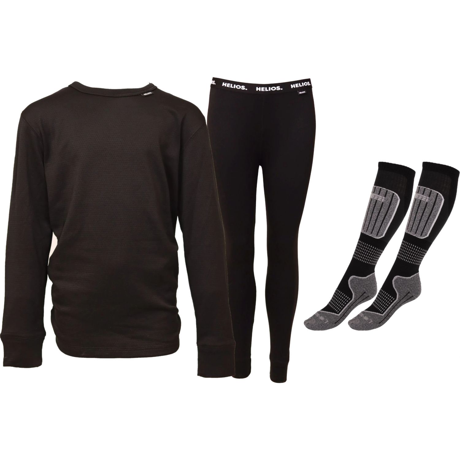 Helios Essential skiundertøj + 2 par Accezzi merino skisokker