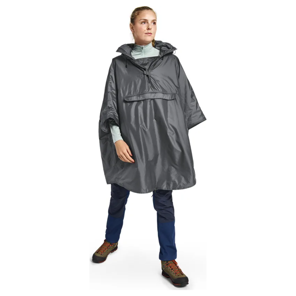 Pro Fjell Poncho Insulated Dark Shadow / Ruby Red