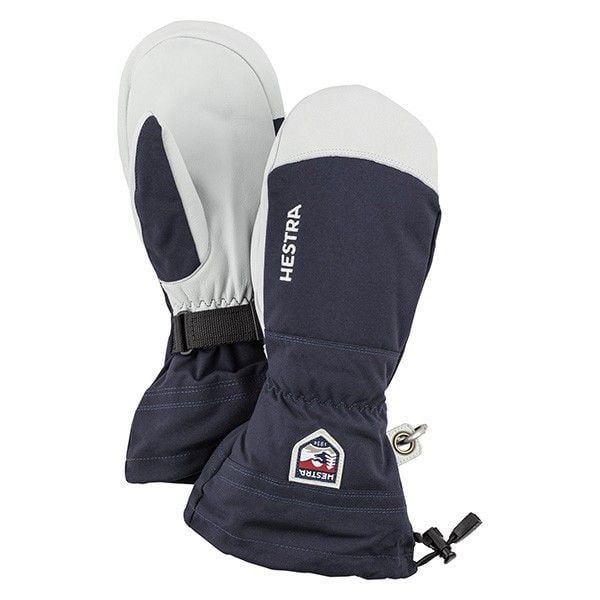Army Leather Heli Ski Mitt Navy