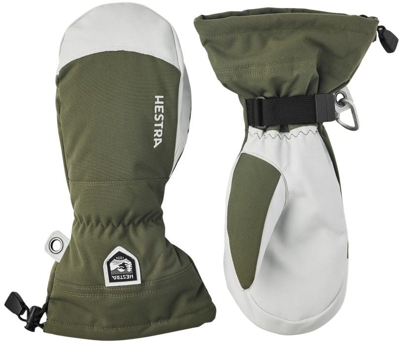 Army Leather Heli Ski Mitt Oliv