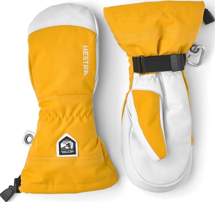 Army Leather Heli Ski Mitt Senap