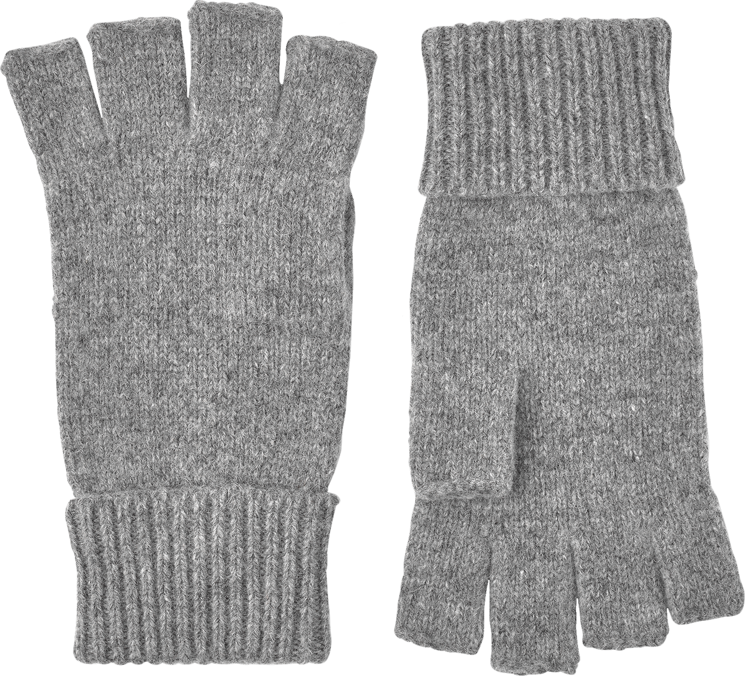 Basic Wool Half Finger Grå
