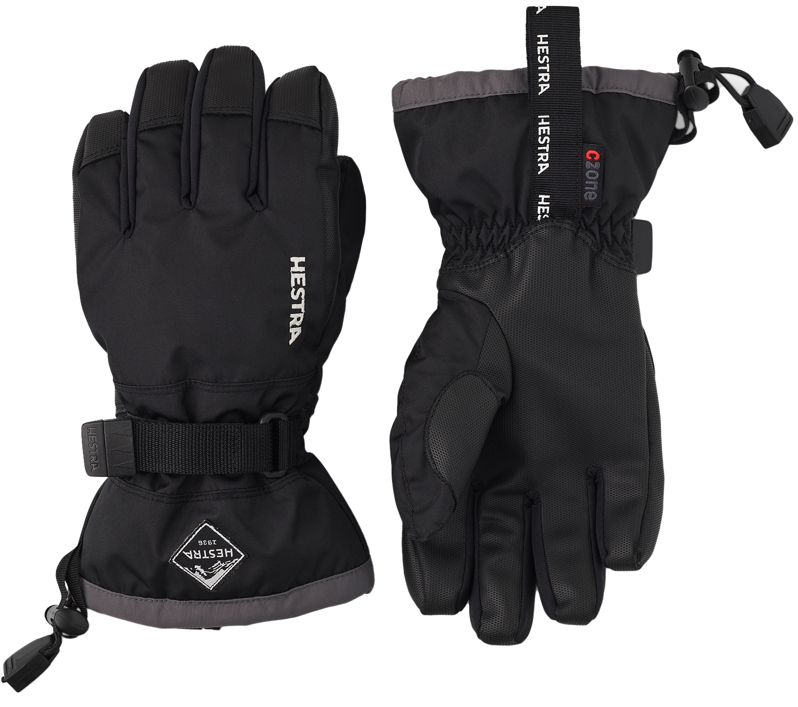 Gauntlet CZone Jr. 5-finger Svart & grafit