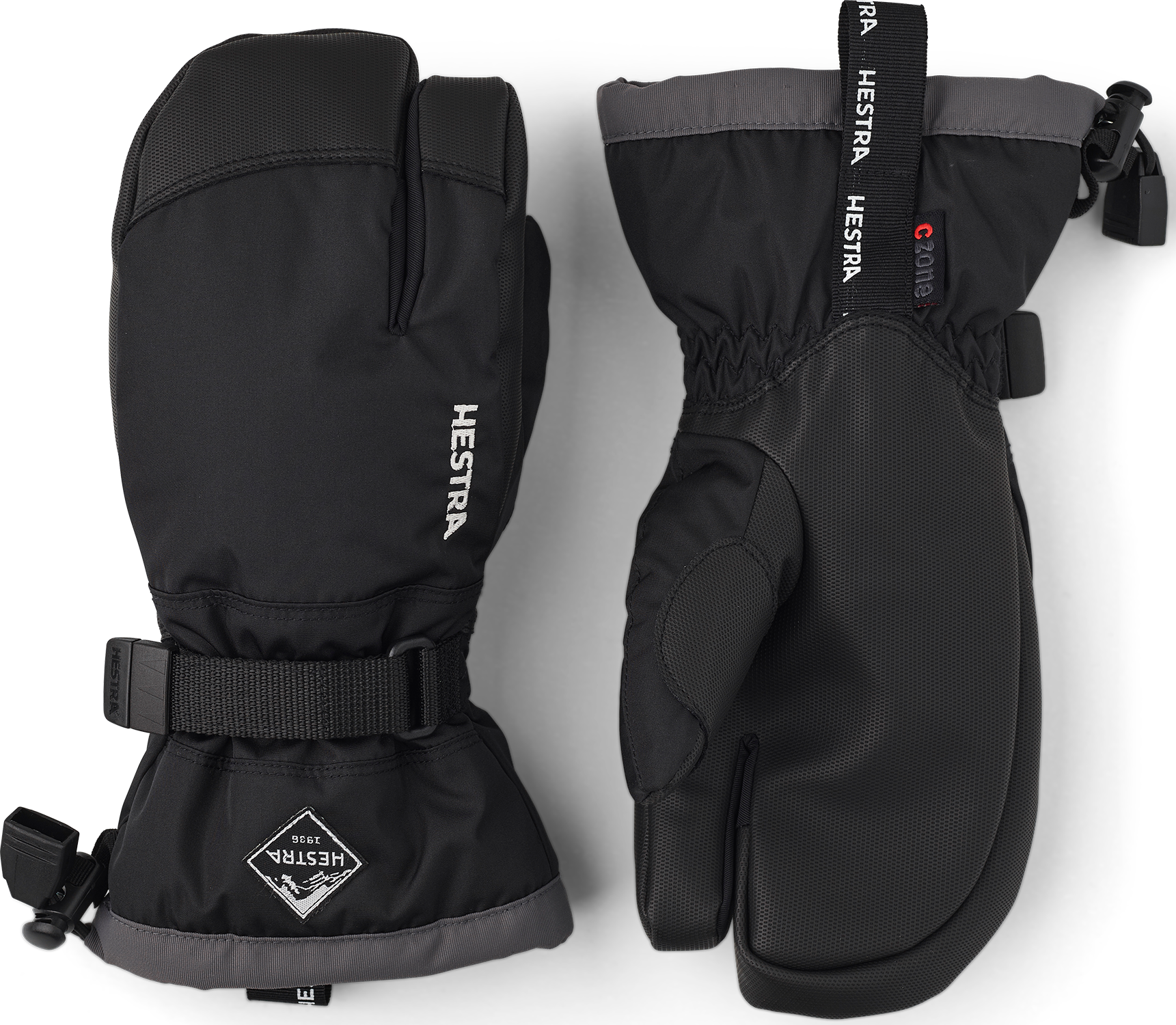 Gauntlet CZone Junior 3 Finger Svart/Grafit