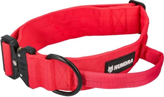 Tactical Dog Collar With Handle Red